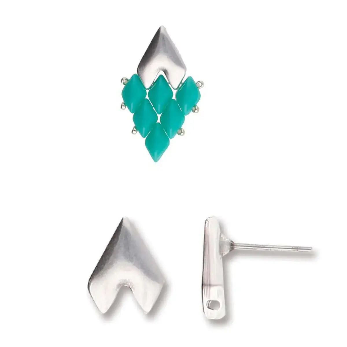 Cymbal Provatas II GemDuo Earring Posts, 1 pair