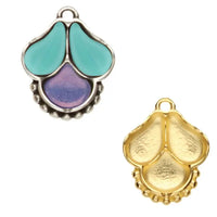 Cymbal Kolona Pendant Settings, with Glue-in Element. 2 pcs