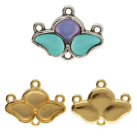 Cymbal Episkopi Paisley & Ginko Bead Connectors, 2 pcs