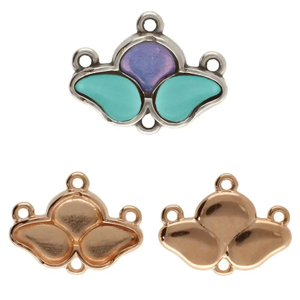 Cymbal Episkopi Paisley & Ginko Bead Connectors, 2 pcs