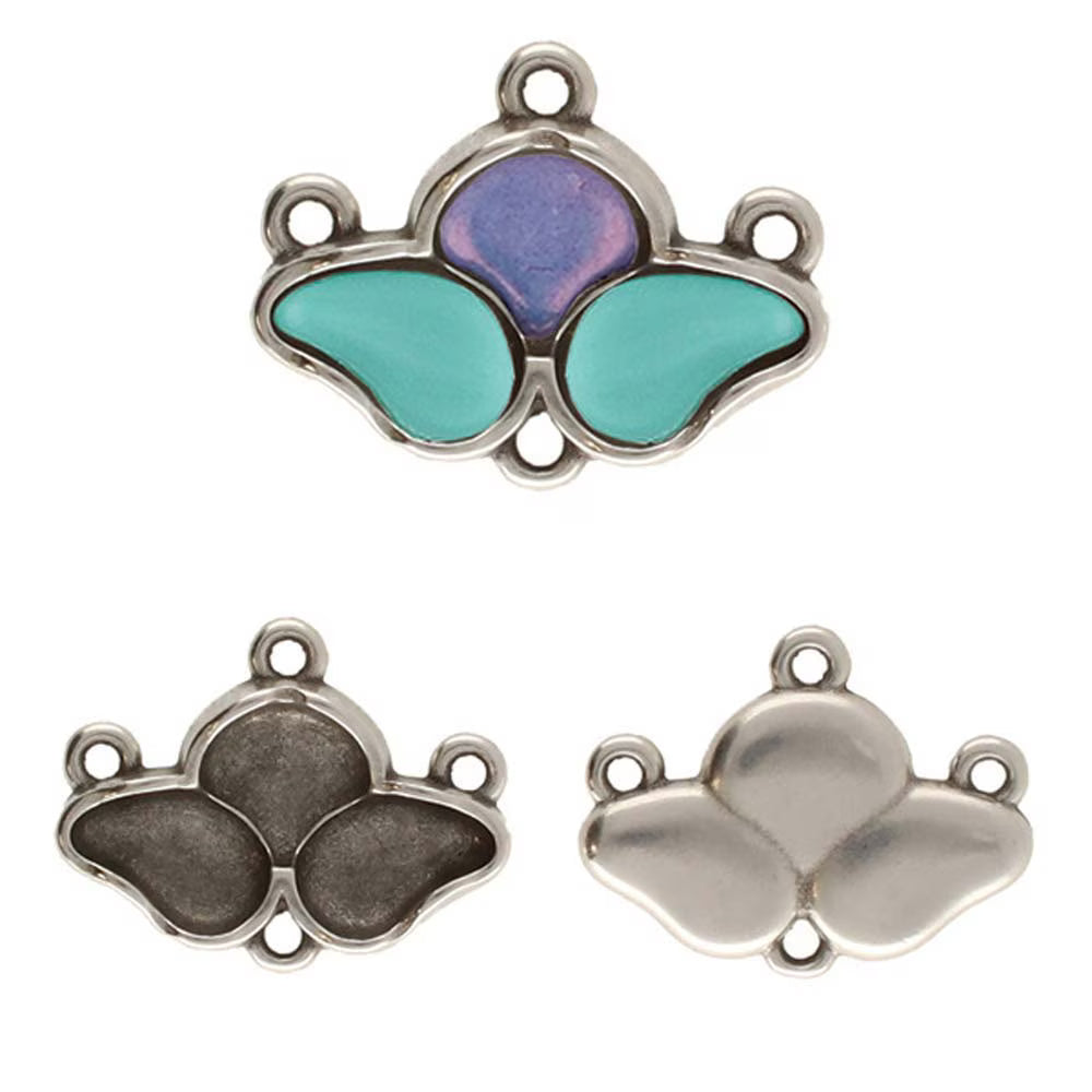 Cymbal Episkopi Paisley & Ginko Bead Connectors, 2 pcs