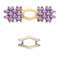 Cymbal Alado, Superduo Bead Connector or Link, 2 Pcs.