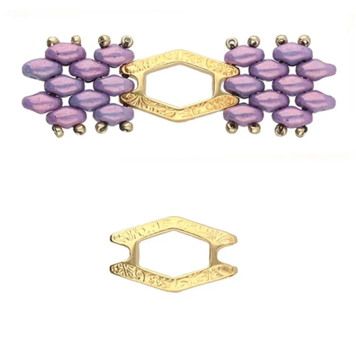Cymbal Alado, Superduo Bead Connector or Link, 2 Pcs.