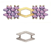Cymbal Alado, Superduo Bead Connector or Link, 2 Pcs.