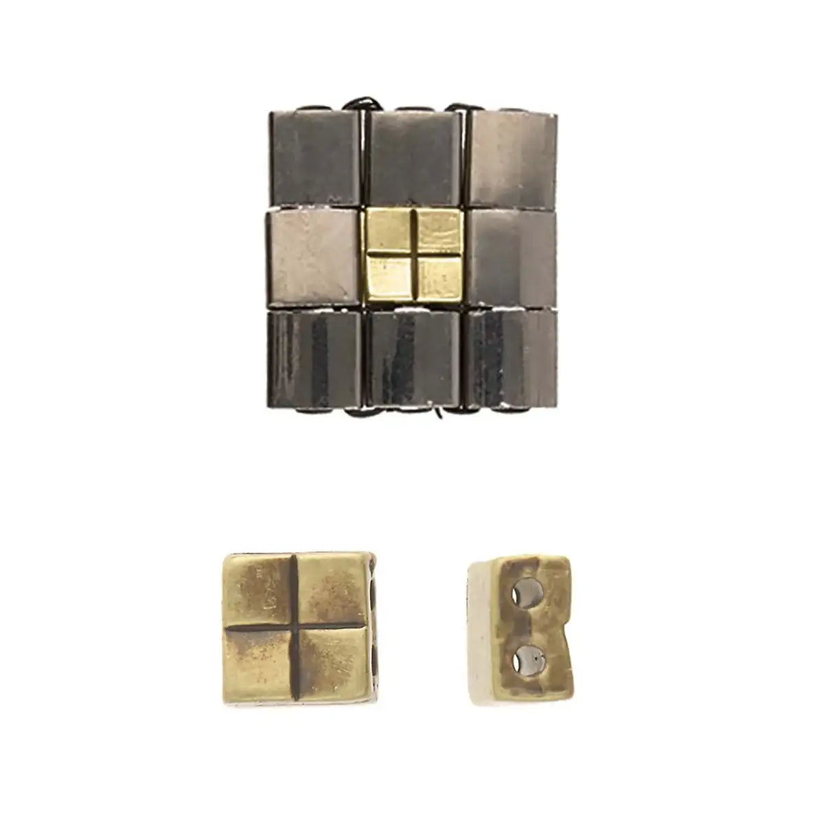 Cymbal Voutakos, Tila Bead Substitute, 5 Pcs