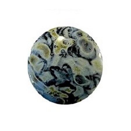 Cabochons par Puca, 18mm, Black Stony, 1 pc & 4pcs