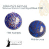 Cabochons par Puca, 18mm or 25mm, Frost Royal Blue Collection - The Argus Collection