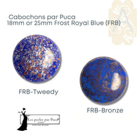 Cabochons par Puca, 18mm or 25mm, Frost Royal Blue Collection - The Argus Collection