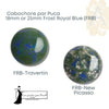 Cabochons par Puca, 18mm or 25mm, Frost Royal Blue Collection - The Argus Collection