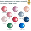 Cabochons par Puca, 18mm or 25mm, Pearl II Collection, 10 Colors - The Argus Collection