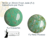 Cabochons par Puca, 18mm or 25mm, Frost Jade I Collection - The Argus Collection