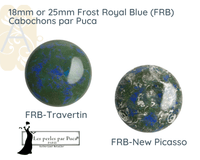 Cabochons par Puca, 18mm or 25mm, Frost Royal Blue I Collection - The Argus Collection