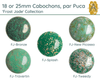 Cabochons par Puca, 18mm or 25mm, Frost Jade I Collection - The Argus Collection