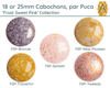 Cabochons par Puca, 18mm or 25mm, Frost Sweet Pink II Collection - The Argus Collection