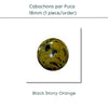 Cabochons par Puca, 18mm, Black Stony Collection, 10 Colors - The Argus Collection