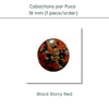 Cabochons par Puca, 18mm, Black Stony Collection, 10 Colors - The Argus Collection