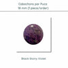Cabochons par Puca, 18mm, Black Stony Collection, 10 Colors - The Argus Collection