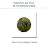 Cabochons par Puca, 18mm, Black Stony Collection, 10 Colors - The Argus Collection