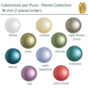 Cabochons par Puca, 18mm, Pastel Collection, 10 Colors