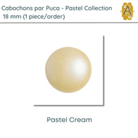 Cabochons par Puca, 18mm, Pastel Collection, 10 Colors