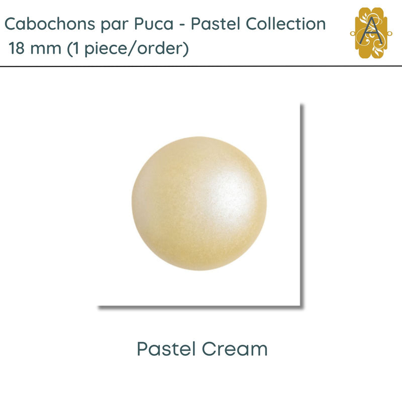 Cabochons par Puca, 18mm, Pastel Collection, 10 Colors