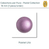 Cabochons par Puca, 18mm, Pastel Collection, 10 Colors