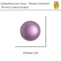 Cabochons par Puca, 18mm, Pastel Collection, 10 Colors