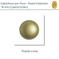 Cabochons par Puca, 18mm, Pastel Collection, 10 Colors