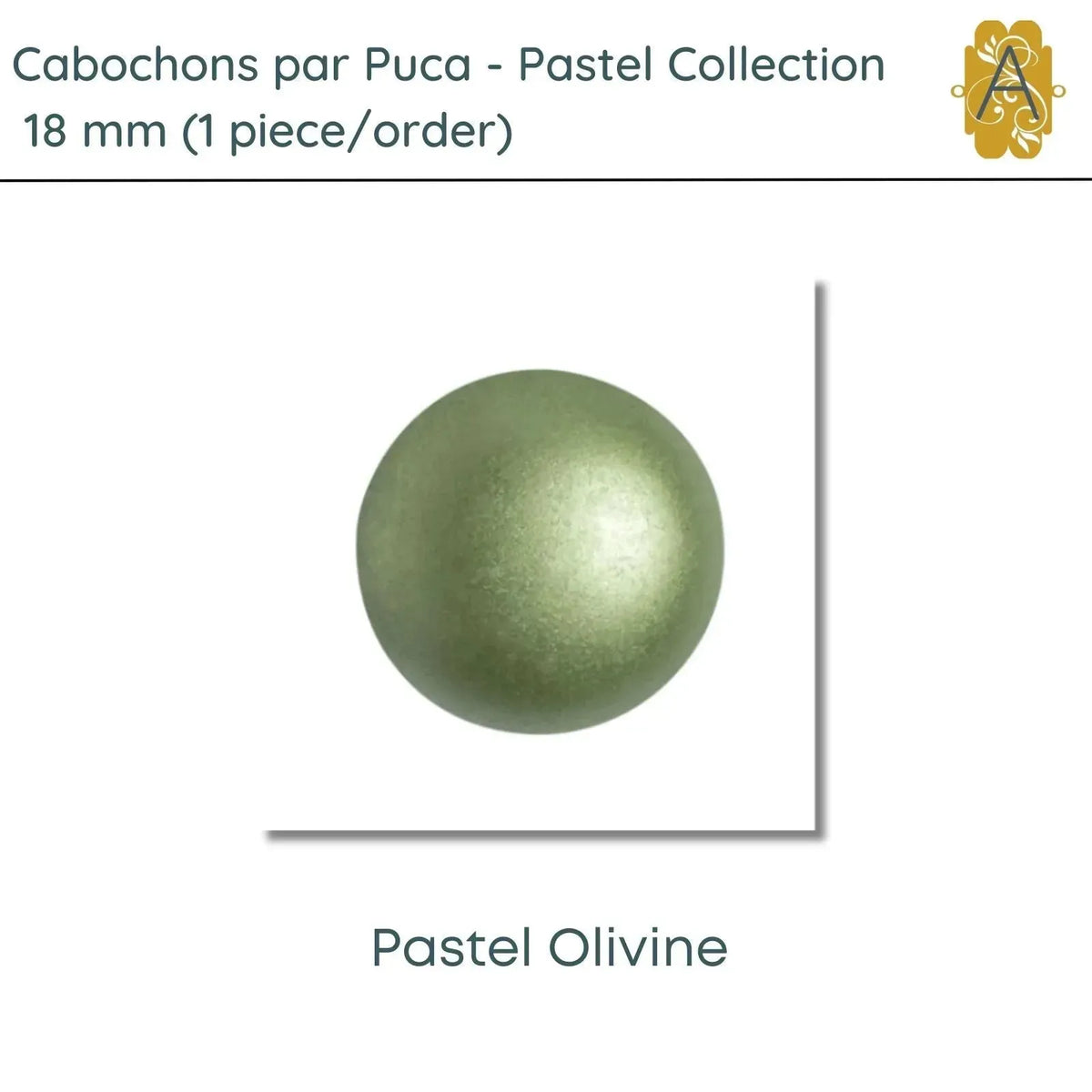 Cabochons par Puca, 18mm, Pastel Collection, 10 Colors - The Argus Collection