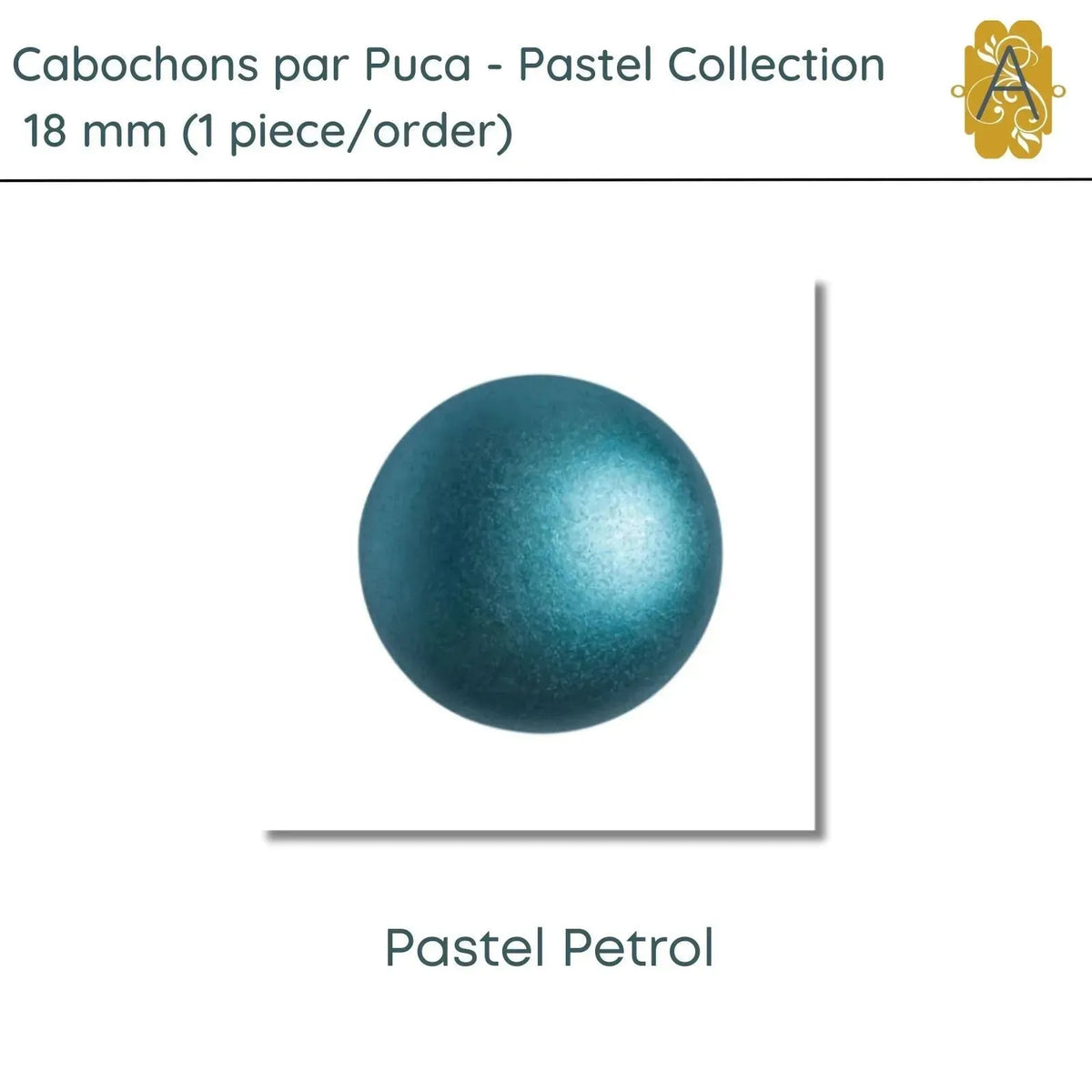 Cabochons par Puca, 18mm, Pastel Collection, 10 Colors - The Argus Collection