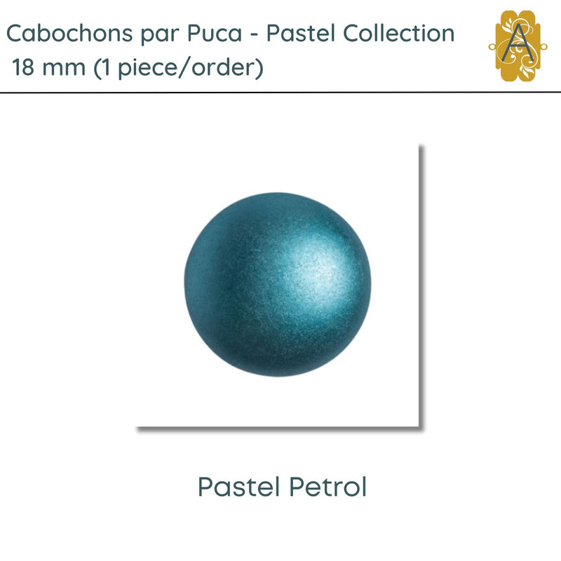 Cabochons par Puca, 18mm, Pastel Collection, 10 Colors