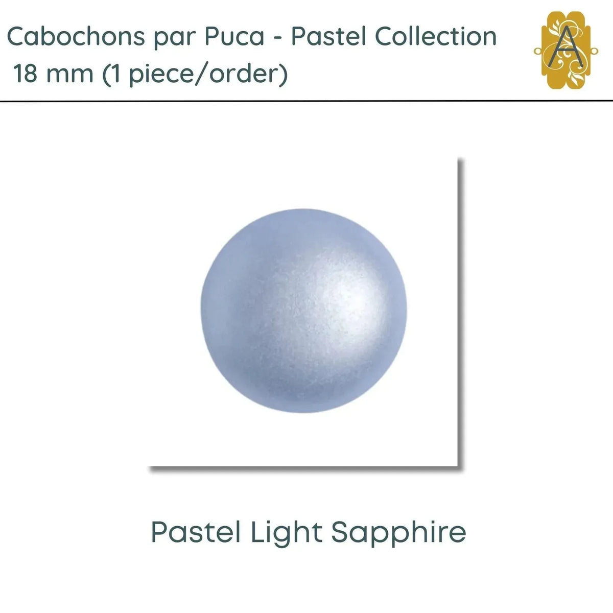 Cabochons par Puca, 18mm, Pastel Collection, 10 Colors - The Argus Collection