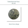 WHOLESALE Cabochons par Puca, 25mm, Black Stony Collection, 10 Colors - The Argus Collection