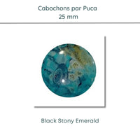 WHOLESALE Cabochons par Puca, 25mm, Black Stony Collection, 10 Colors - The Argus Collection