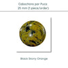 Cabochons par Puca, 25mm, Black Stony Collection, 10 Colors - The Argus Collection