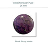 WHOLESALE Cabochons par Puca, 25mm, Black Stony Collection, 10 Colors - The Argus Collection
