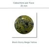 WHOLESALE Cabochons par Puca, 25mm, Black Stony Collection, 10 Colors - The Argus Collection