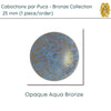 Cabochons par Puca, 25mm, Bronze Coating Collection, 11 Colors - The Argus Collection