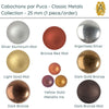 Cabochons par Puca, 25mm, Classic Metals Collection, 8 Colors