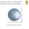 Cabochons par Puca, 25mm, Metallic Matte, 4 Colors