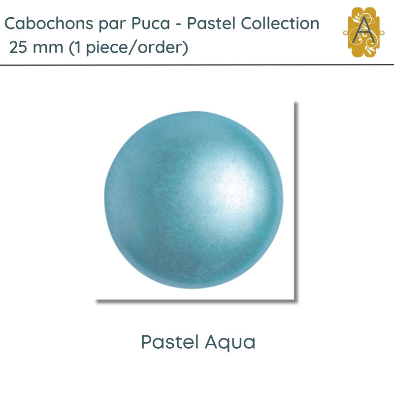 Cabochons par Puca, 25mm, Pastel Collection, 12 Colors