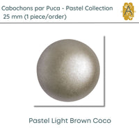 Cabochons par Puca, 25mm, Pastel Collection, 12 Colors