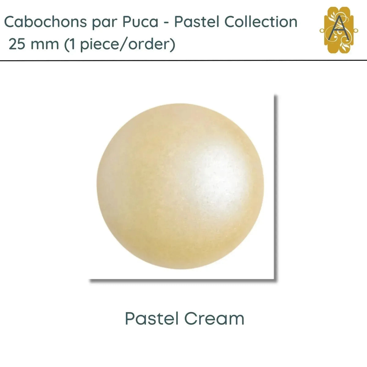 Cabochons par Puca, 25mm, Pastel Collection, 12 Colors - The Argus Collection