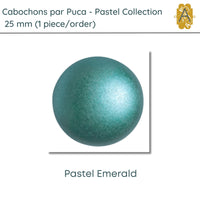 Cabochons par Puca, 25mm, Pastel Collection, 12 Colors