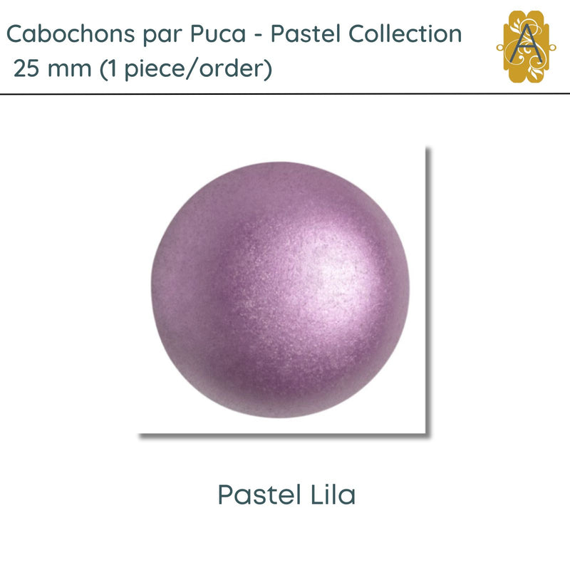 Cabochons par Puca, 25mm, Pastel Collection, 12 Colors