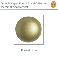 Cabochons par Puca, 25mm, Pastel Collection, 12 Colors