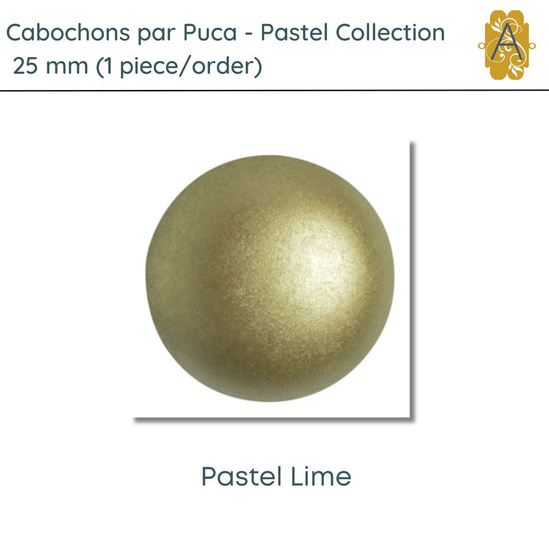 Cabochons par Puca, 25mm, Pastel Collection, 12 Colors - The Argus Collection