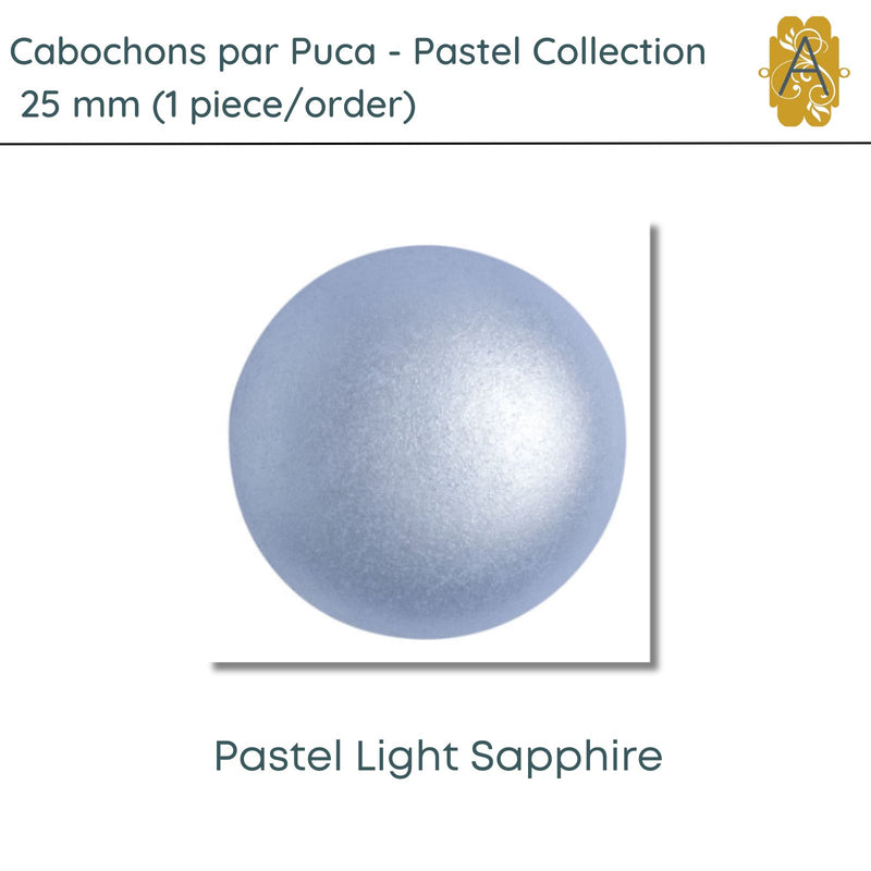 Cabochons par Puca, 25mm, Pastel Collection, 12 Colors - The Argus Collection