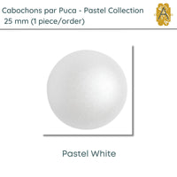 Cabochons par Puca, 25mm, Pastel Collection, 12 Colors