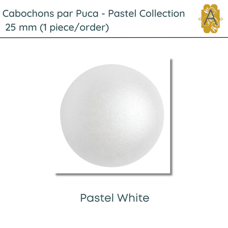 Cabochons par Puca, 25mm, Pastel Collection, 12 Colors